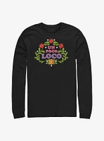 Disney Pixar Coco Un Poco Loco Floral Emblem Cowlneck Long-Sleeve Girls Top
