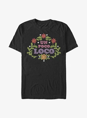 Disney Pixar Coco Un Poco Loco Floral Emblem T-Shirt