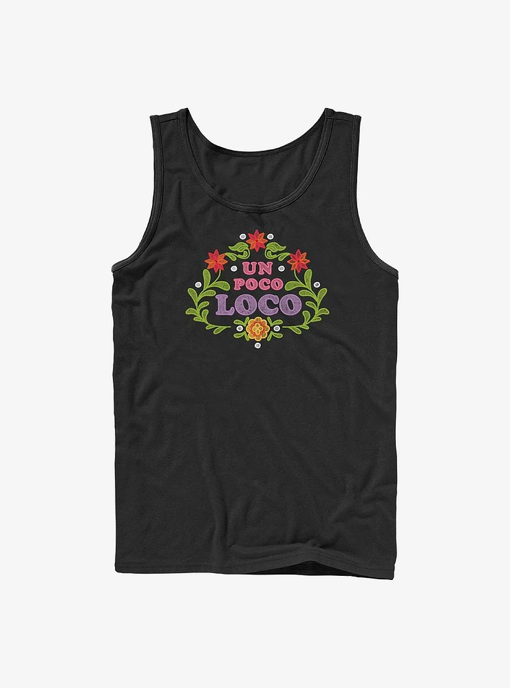 Disney Pixar Coco Un Poco Loco Floral Emblem Tank