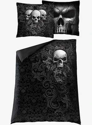 Skull Scroll Single Duvet Bedding Set