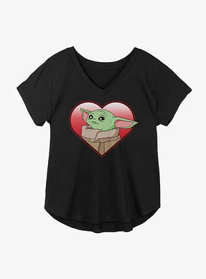 Star Wars The Mandalorian Child Heart Girls Plus T-Shirt