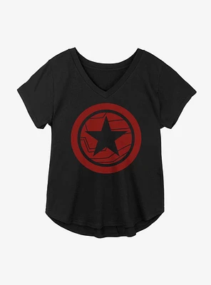 Marvel The Falcon And Winter Soldier Shield Girls Plus T-Shirt