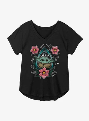 Star Wars The Mandalorian Child Planchette Girls Plus T-Shirt