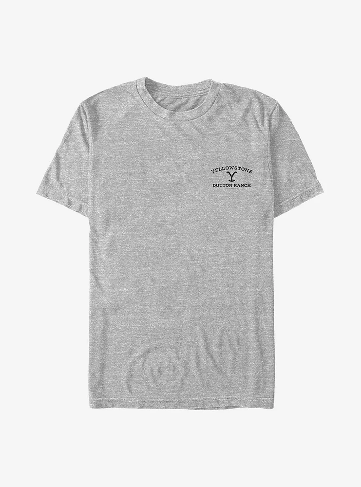Yellowstone Dutton Ranch Chest Hit Yellow T-Shirt