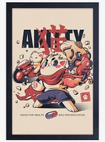 Illustrata Akitty Framed Wood Wall Art