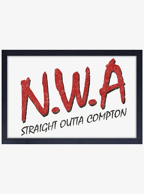 N.W.A. Straight Outta Compton Framed Wood Wall Art
