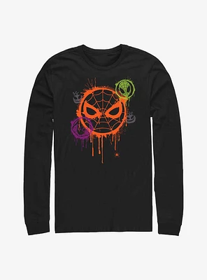 Marvel Spider-Man Spooky Stencil Long-Sleeve T-Shirt