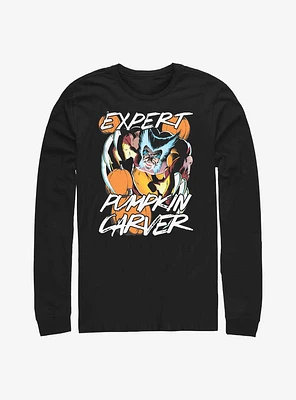 Marvel Wolverine Is An Expert Pumpkin Carver Long-Sleeve T-Shirt