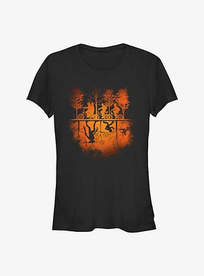 Stranger Things The Upside Down Pumpkin Girls T-Shirt