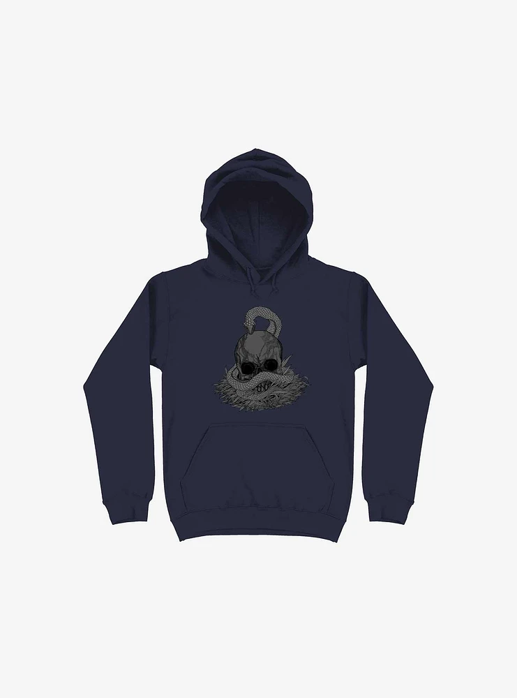Snake & Skull Navy Blue Hoodie