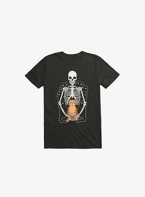 I Wish Was My Cat Skeleton Black T-Shirt