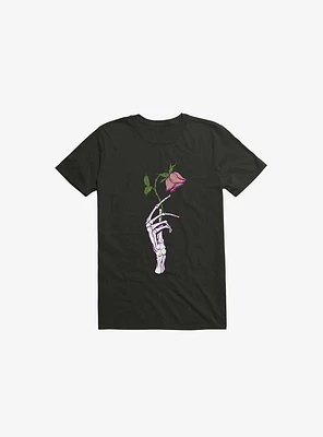The Dead Rose Skeleton Hand Black T-Shirt