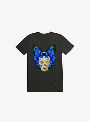 Wings Of Death Butterfly Skull Black T-Shirt