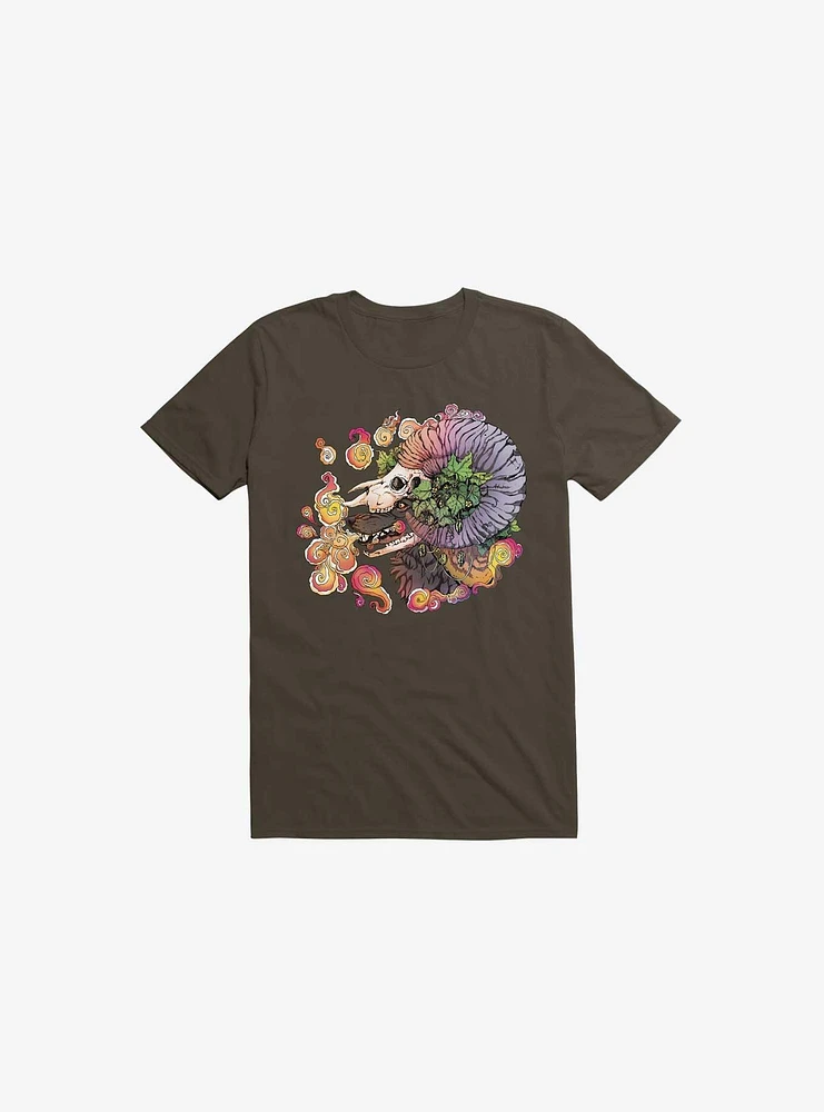 What Doesn't Kill You Becomes Your Armor Wolf And Sheep Brown T-Shirt