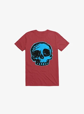Blue Skull Red T-Shirt