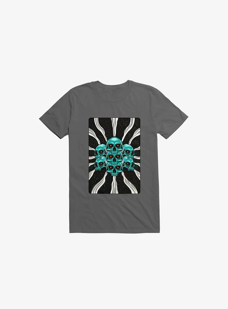 Pile Of Bones Skull Asphalt Grey T-Shirt