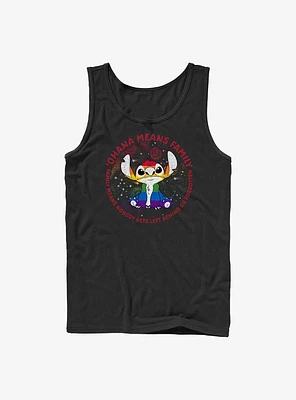 Disney Lilo And Stitch Ohana Means Family Rainbow Pride Tank Top