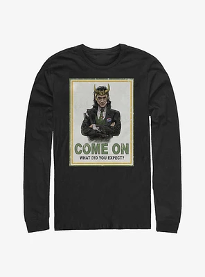 Marvel Loki President Poster Long-Sleeve T-Shirt