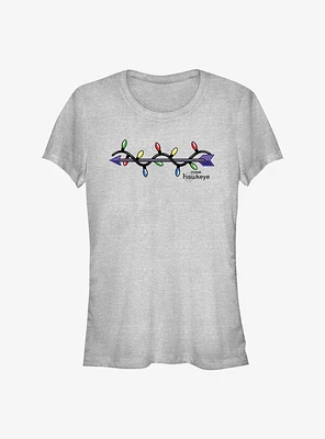 Marvel Hawkeye Arrow Xmas Lights Logo Girls T-Shirt