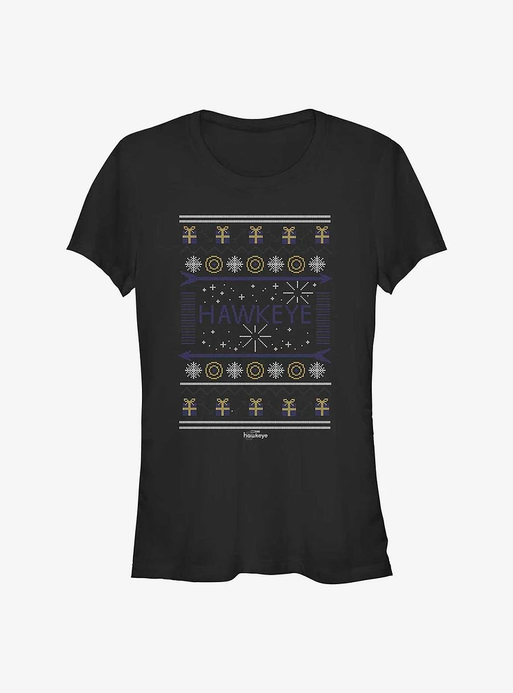 Marvel Hawkeye Christmas Sweater Girls T-Shirt
