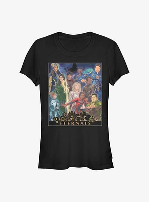 Marvel Eternals Gold Frame Poster Girls T-Shirt