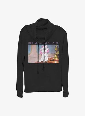 Disney The Aristocats Marie Because Im A Lady Cowlneck Long-Sleeve Girls T-Shirt