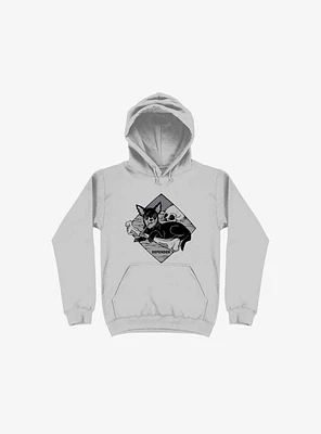 Defender Dog Bone Silver Hoodie
