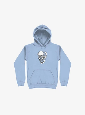 Dynamical Skull Light Blue Hoodie