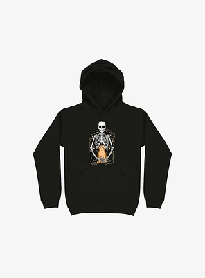 I Wish Was My Cat Skeleton Black Hoodie