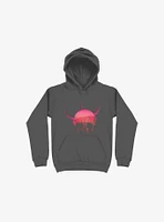 Blood Skull With Viking Helmet Asphalt Grey Hoodie