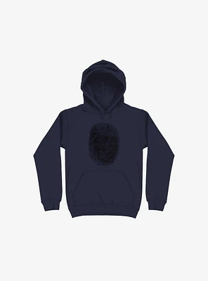 Unique And Equal Skull Fingerprint Navy Blue Hoodie