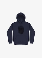 Unique And Equal Skull Fingerprint Navy Blue Hoodie