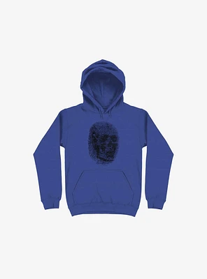 Unique And Equal Skull Fingerprint Royal Blue Hoodie