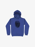 Unique And Equal Skull Fingerprint Royal Blue Hoodie