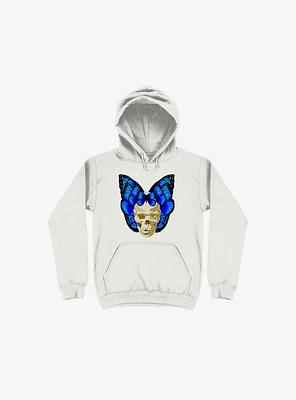Wings Of Death Butterfly Skull White Hoodie