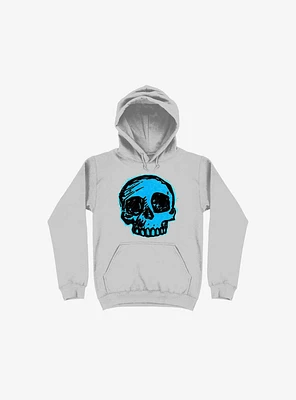 Blue Skull Silver Hoodie