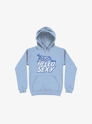 Hello Sexy Skeleton Light Blue Hoodie