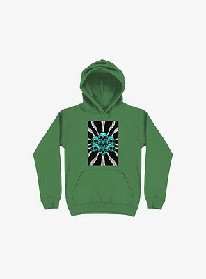 Pile Of Bones Skull Kelly Green Hoodie