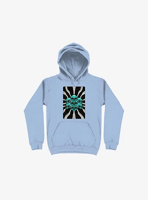 Pile Of Bones Skull Light Blue Hoodie
