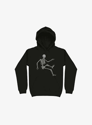 Skeleton Flowting On Space Black Hoodie