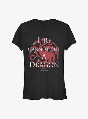 Game Of Thrones Fire Cannot Kill Dragon Girls T-Shirt