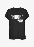 Game Of Thrones Hodor Thoughts Girls T-Shirt