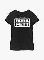 Star Wars The Book Of Boba Fett Basic Logo Youth Girls T-Shirt