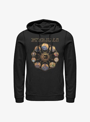 Marvel Eternals Circular Gold Heroes Hoodie