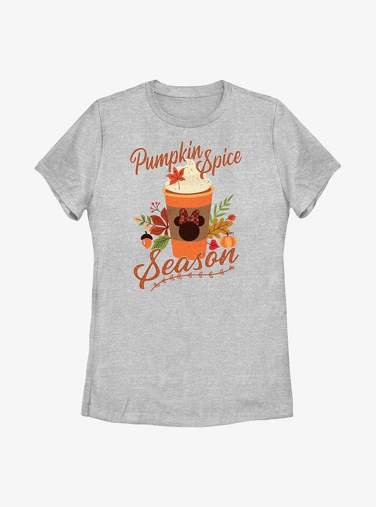 Disney Minnie Mouse Pumpkin Spice Season Womens T-Shirt