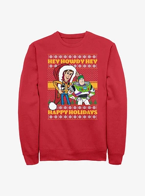 Disney Pixar Toy Story Howdy Holidays Crew Sweatshirt