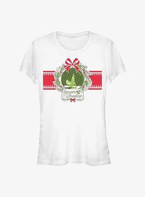 Star Wars The Mandalorian Snow Globe Holiday Girls T-Shirt