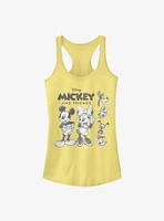 Disney Mickey Mouse Friends Sketch Girls Tank