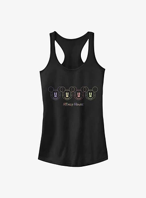 Disney Mickey Mouse Neon Faces Girls Tank