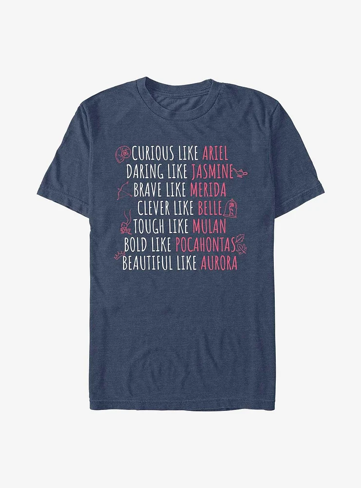 Disney Princess Character Traits T-Shirt